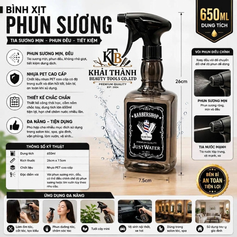 Bình Xịt Sương Barber 650ml XD-22