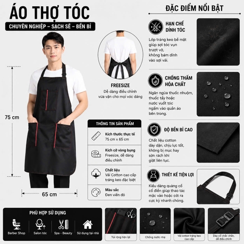 Áo Tạp Dề Quàng Cổ XD-64