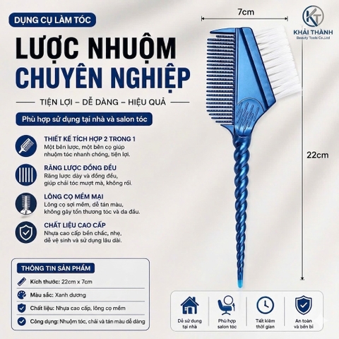 Lược Nhuộm Tóc Xanh Biển XD-3