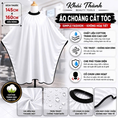 Khăn Cắt Tóc Trơn Trắng XD-63