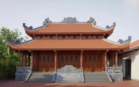 Nhà thờ họ 2 tầng 2 mái