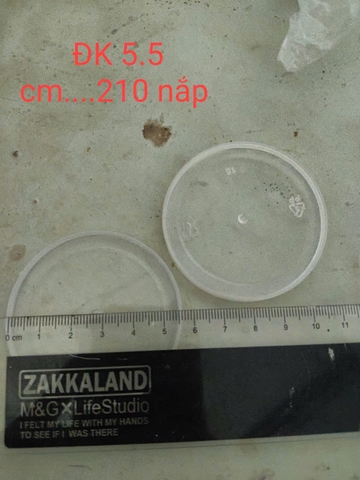 NẮP NHỰA TRÒN 5.5CM ( GIỐNG NẮP LÀM KEM LĂN)