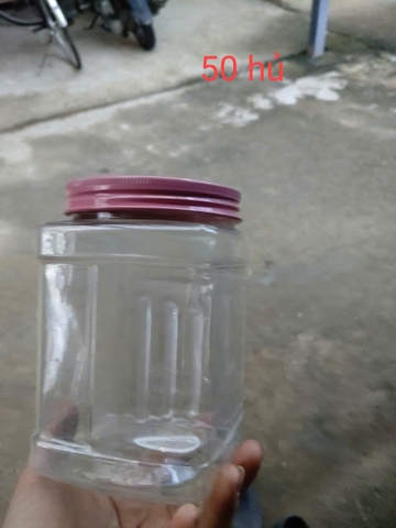 HỦ VUÔNG NẮP THIẾC HỒNG