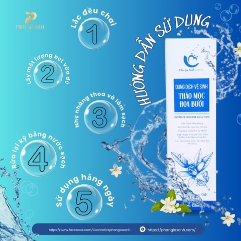 Dung dịch vệ sinh thảo mộc hoa bưởi hoa hồng PGX 150ml _ HMP