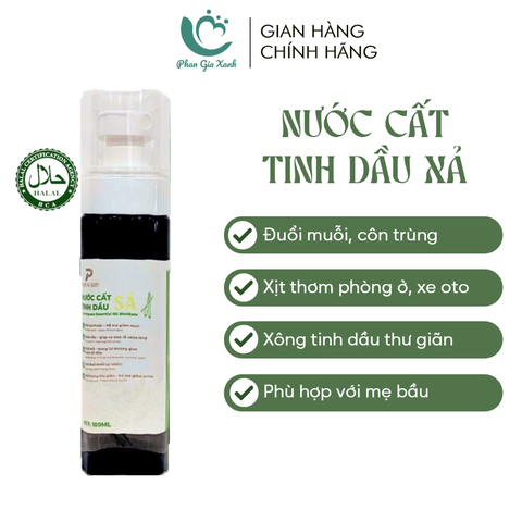 Nước cất tinh dầu sả (dạng xịt) 100ml- HMP