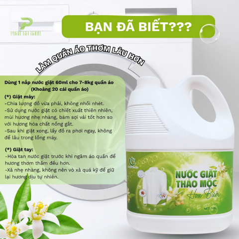 Nước giặt tinh chất bưởi PGX 3.8L _ HMP