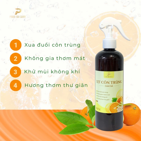 Xịt côn trùng cam sả 500ml - GD