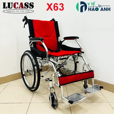 Xe lăn cao cấp gấp gọn xách tay Lucass X63