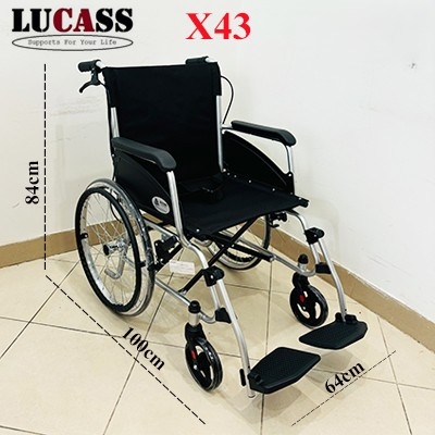 Xe lăn tiêu chuẩn gọn nhẹ (11kg) Lucass X43
