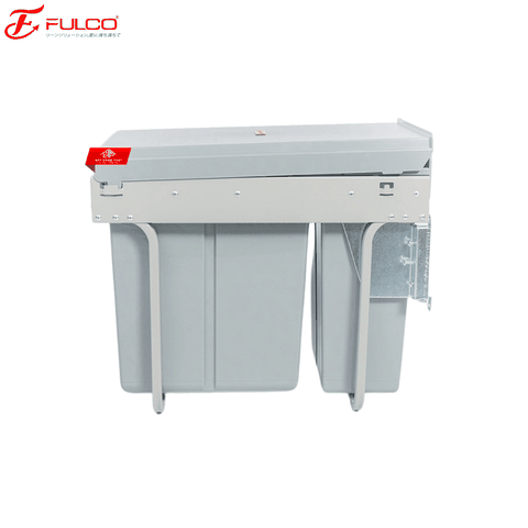 Thùng Rác Đôi Âm Tủ Gắn Cánh FULCO – Ray Giảm Chấn, Nhựa ABS