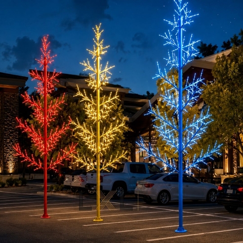 Cột Đèn Cây Thông LED Màu LXL Lighting