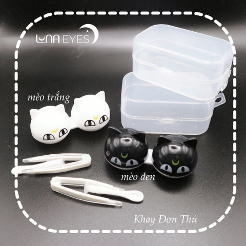 Khay mini thú đựng lens kèm dụng cụ đeo