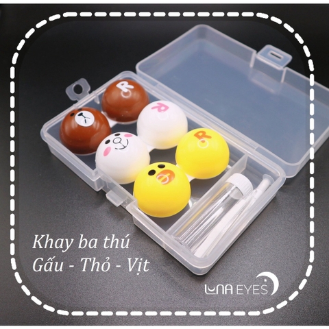 Khay Đựng Lens 3 Đôi Hình Thú