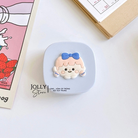 Khay gương vuông hoạt hình LUNA EYES kèm dụng cụ đeo