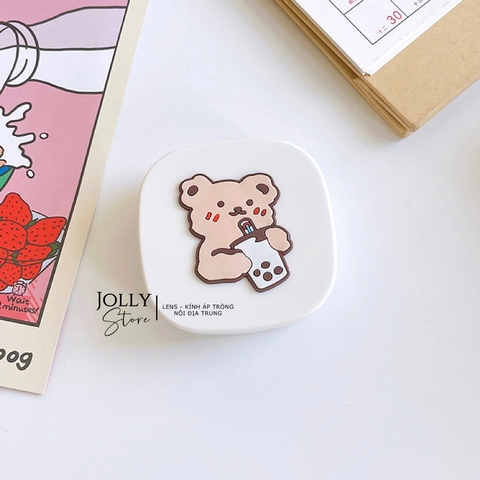 Khay gương vuông hoạt hình LUNA EYES kèm dụng cụ đeo