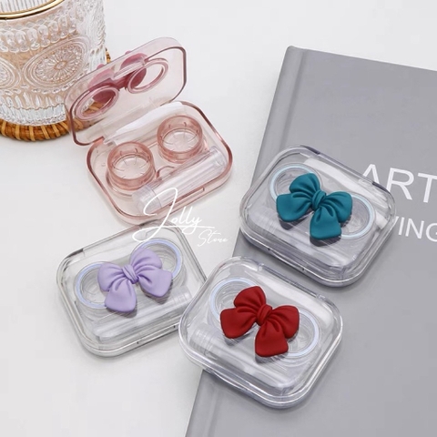 KHAY ĐỰNG LENS TRONG SUỐT GẮN NƠ - GẮN CỪU Kèm dụng cụ đeo lens