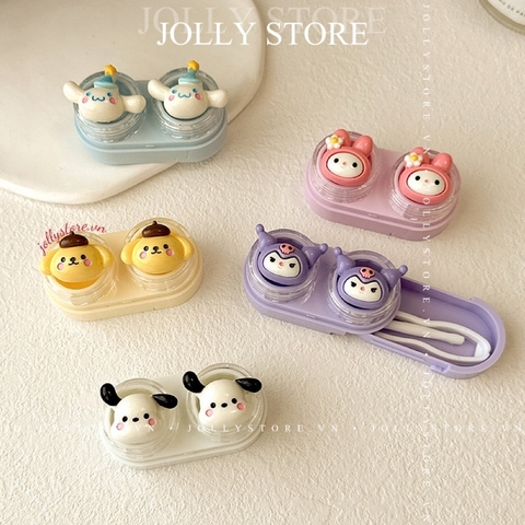 Khay đựng lens gắn thú JOLLY cute kèm dụng cụ đeo