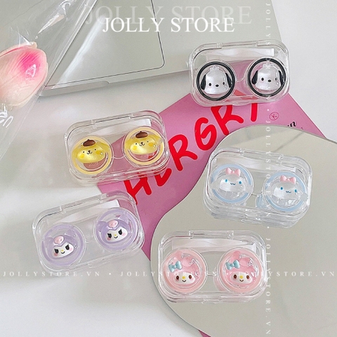 Khay đựng lens trong suốt gắn thú JOLLY xinh xắn kèm dụng cụ đeo