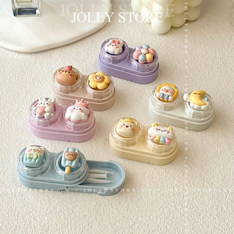 Khay đụng lens dễ thương JOLLY kèm dụng cụ đeo lens