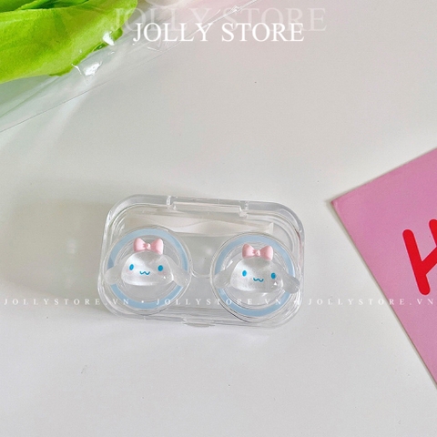 Khay đựng lens trong suốt gắn thú JOLLY xinh xắn kèm dụng cụ đeo