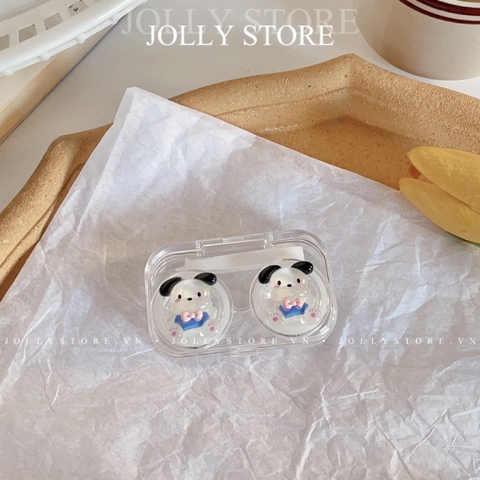 Khay đựng lens trong suốt gắn thú JOLLY xinh xắn kèm dụng cụ đeo