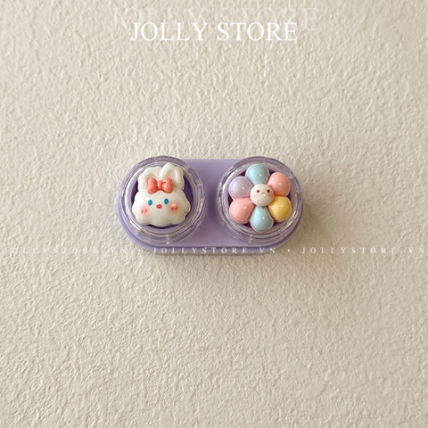 Khay đụng lens dễ thương JOLLY kèm dụng cụ đeo lens