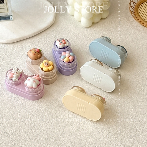 Khay đụng lens dễ thương JOLLY kèm dụng cụ đeo lens
