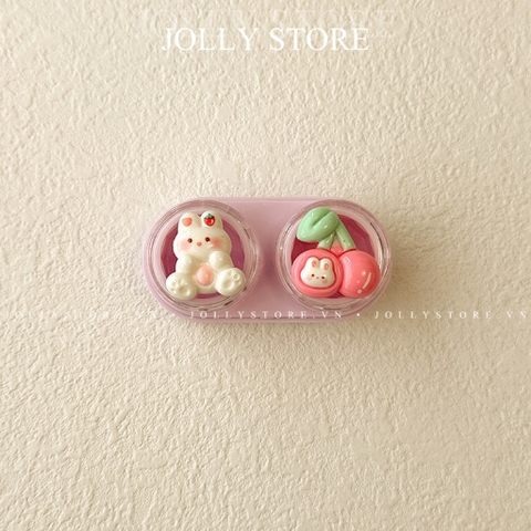 Khay đựng lens gắn thú xinh JOLLY kèm dụng cụ đeo