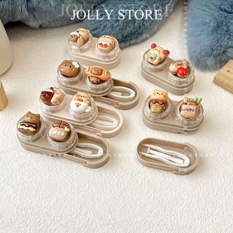 Khay mini thú đựng lens kèm dụng cụ đeo