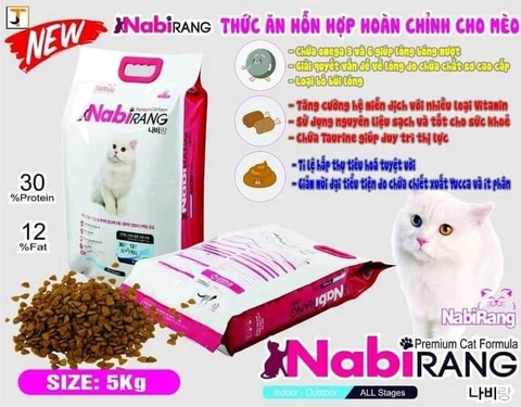 Thức ăn NABIRANG cho mèo bao 5kg