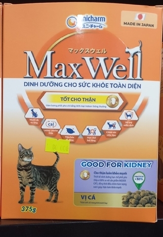 Hạt thức ăn Max Well Adult tốt thận vị cá 375g