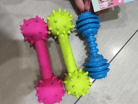 Đồ chơi tạ tròn gai cao su