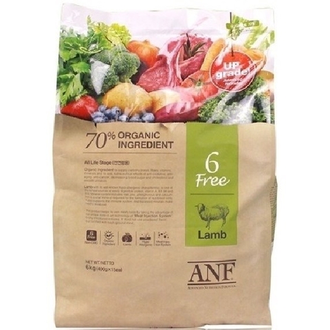 THỨC ĂN HẠT HỮU CƠ ANF 6 FREE CHO CHÓ VỊ CỪU 2KG BAO BÌ CHÍNH HÃNG