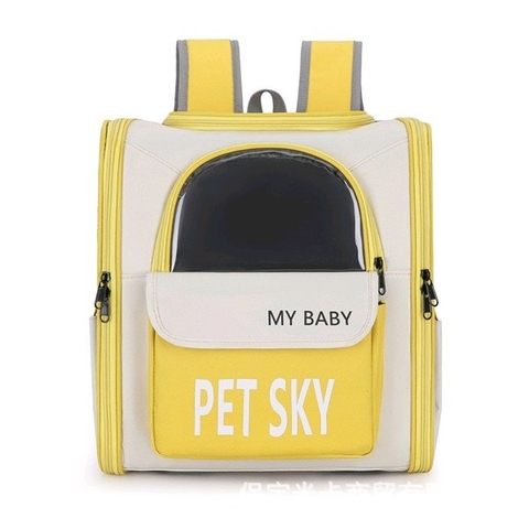 Balo vận chuyển thú cưng PET Sky 38X34X27CM balo cửa trên hình vuông thoáng khí dưới 8kg