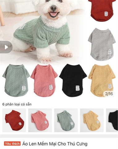Áo len mềm cho thú cưng
