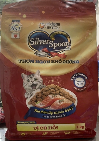 Hạt thức ăn Silver Spoon vị cá hồi 1kg