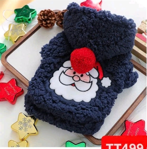 áo nỉ lông cừu xanh ông già noel smlxl