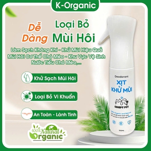 Xịt khử mùi Chirpy Pet 300ml