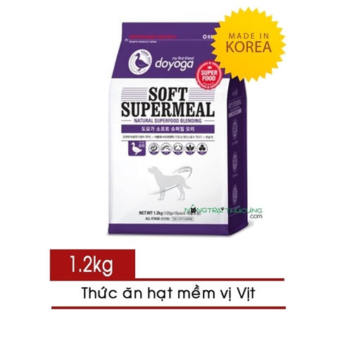 Hạt mềm cao cấp cho chó DOYOGA SOFT SUPERMEAL vị vịt 1.2kg