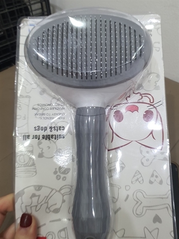 Lược đẩy lông oval Clean pet
