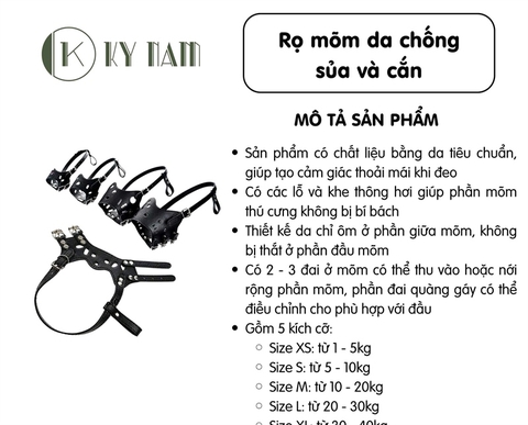RỌ MÕM DA CHO CHÓ size XS