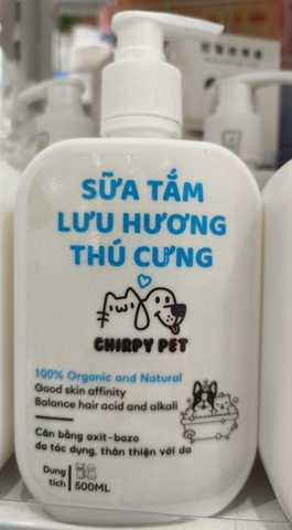 Sữa tắm lưu hương thú cưng Chirpy pet 500ml