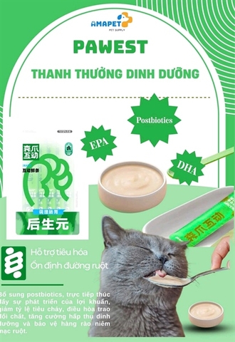 Súp thưởng Pawest hỗ trợ tiêu hoá ổn định đường ruột 12g