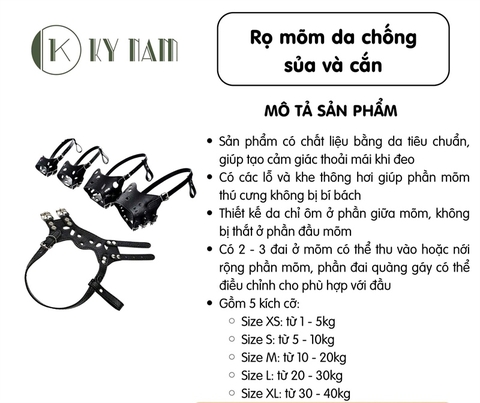 RỌ MÕM DA CHO CHÓ size L