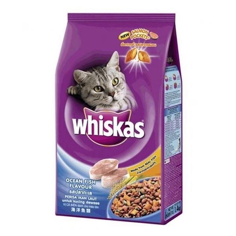 Hạt thức ăn Whiskas Adult cá biển 1.2kg