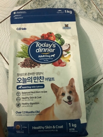 Today's Dinner chó lớn vị gà cá, rau củ 1kg