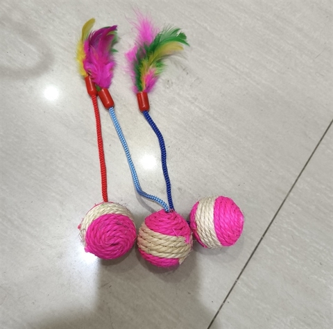 Đồ chơi thừng quả bóng lông vũ