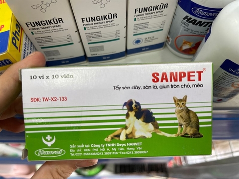 Sanpet tẩy giun chó/mèo 5kg