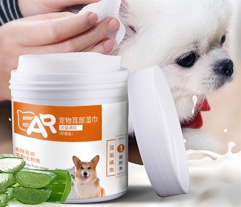 Khăn lau tai Dorrikey cam 130 miếng