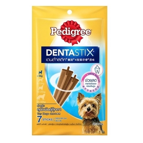 Bánh thưởng Pedigree Denta Stix xanh chó nhỏ 60g